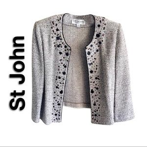 St John Button Embellished Jacket